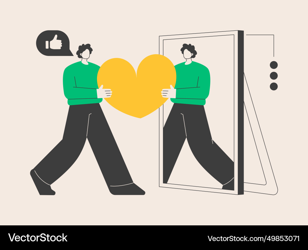 Self-image abstract concept Self-image abstract concept vector image