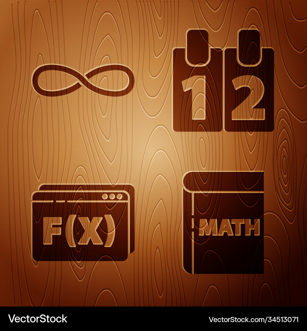 Set book with word mathematics infinity function Set book with word mathematics infinity function vector image