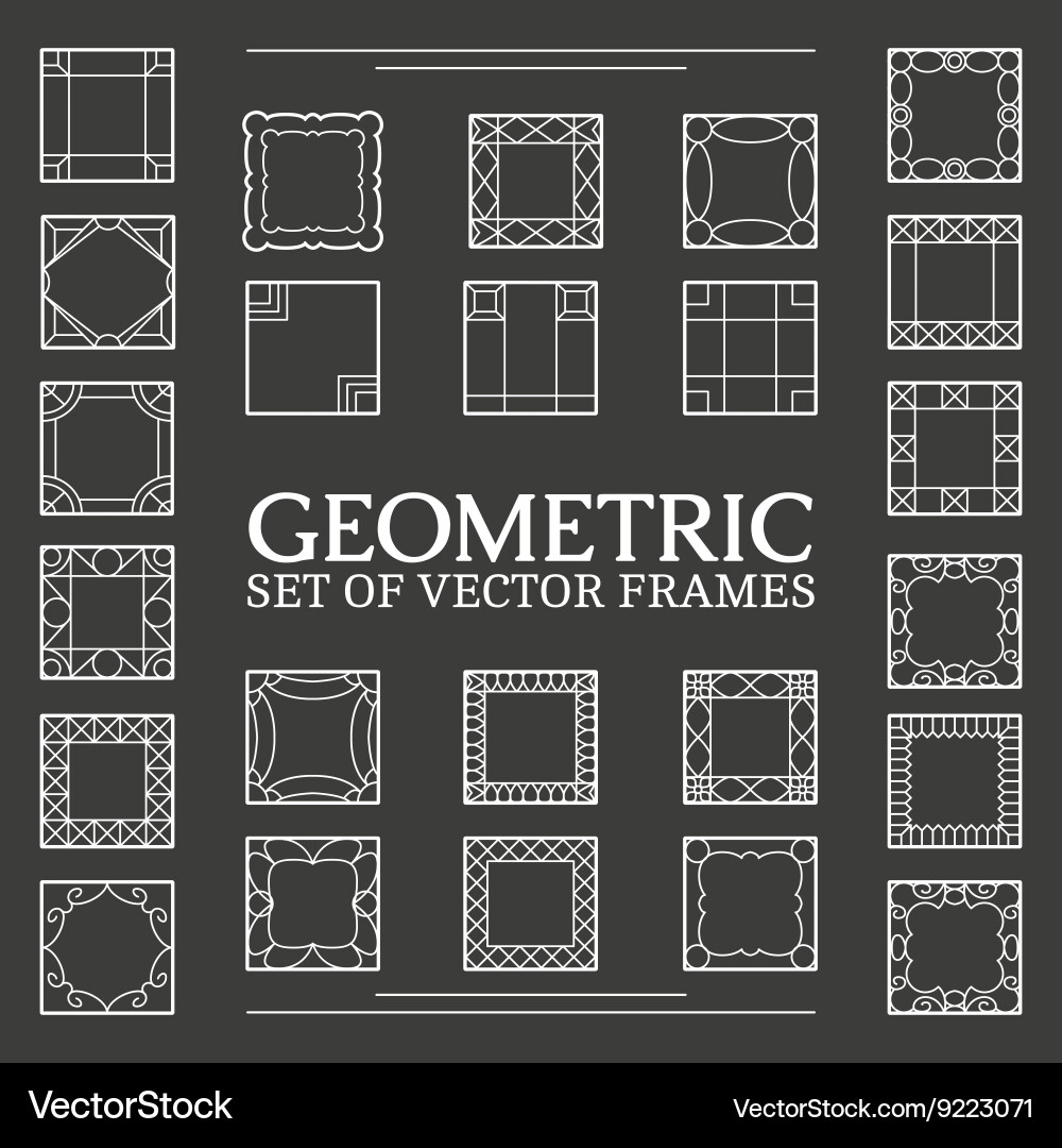 Set square frames vector image