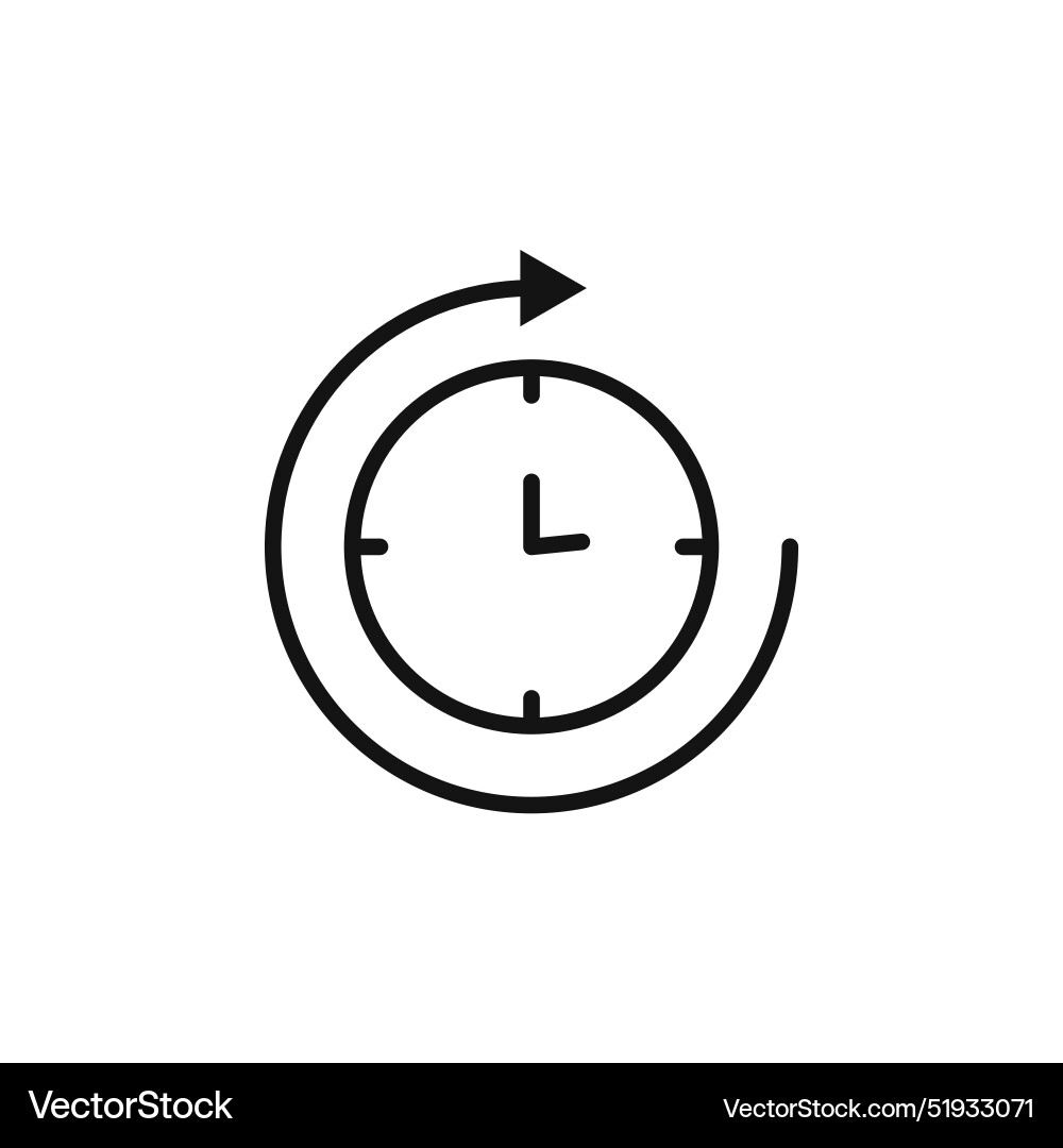 Time forward icon ideal for scheduling future vector image