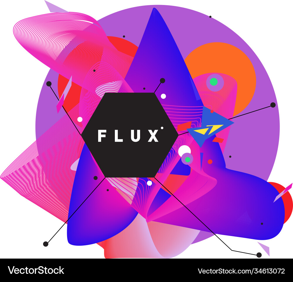 3d colorful wave background dynamic flux effect 3d colorful wave background dynamic flux effect Vector Image