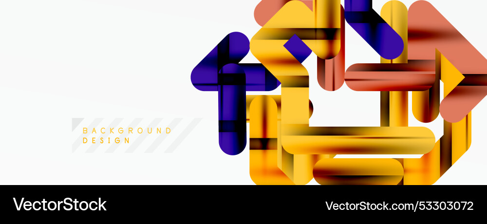 Abstract background - colorful lines composition vector image