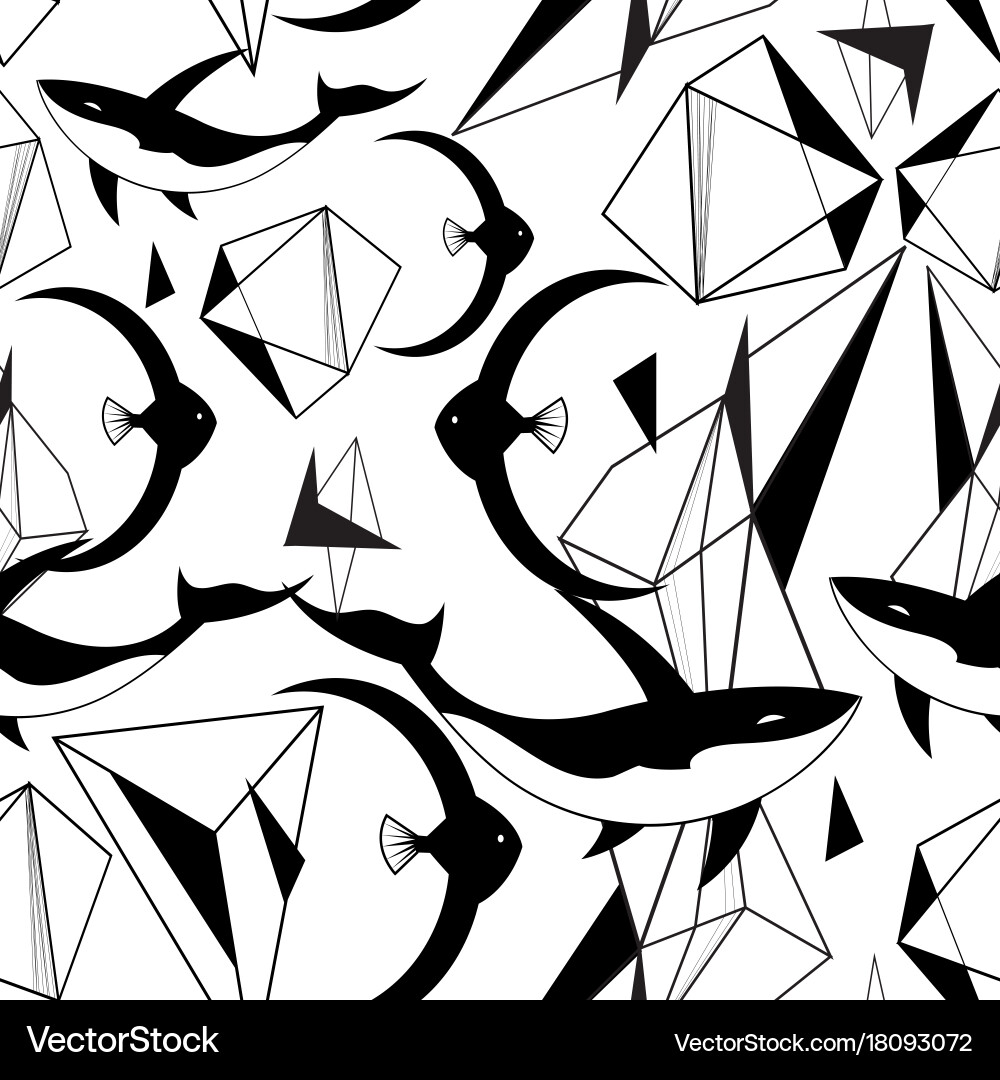 Abstract graphic pattern from geometric shapes Vector Image