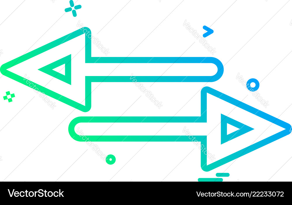 Arrow cross two way icon design Arrow cross two way icon design vector image