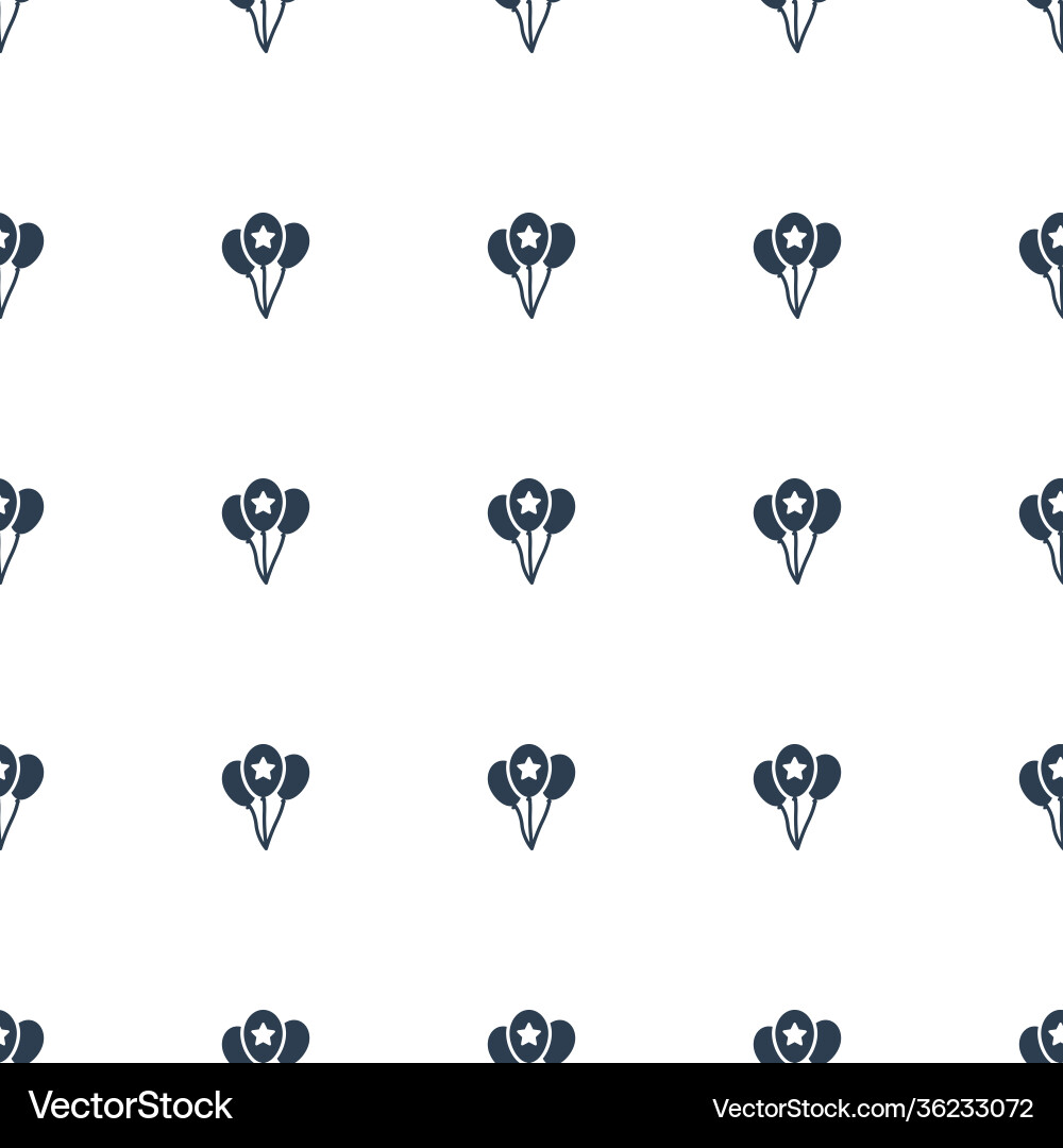 Balloon icon pattern seamless white background Vector Image