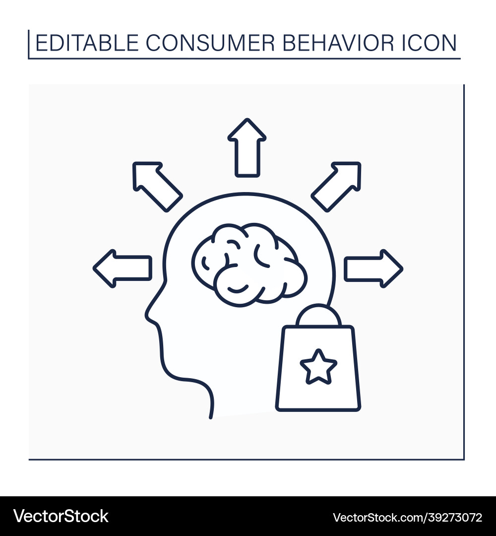 Behavioral segmentation line icon Behavioral segmentation line icon Vector Image