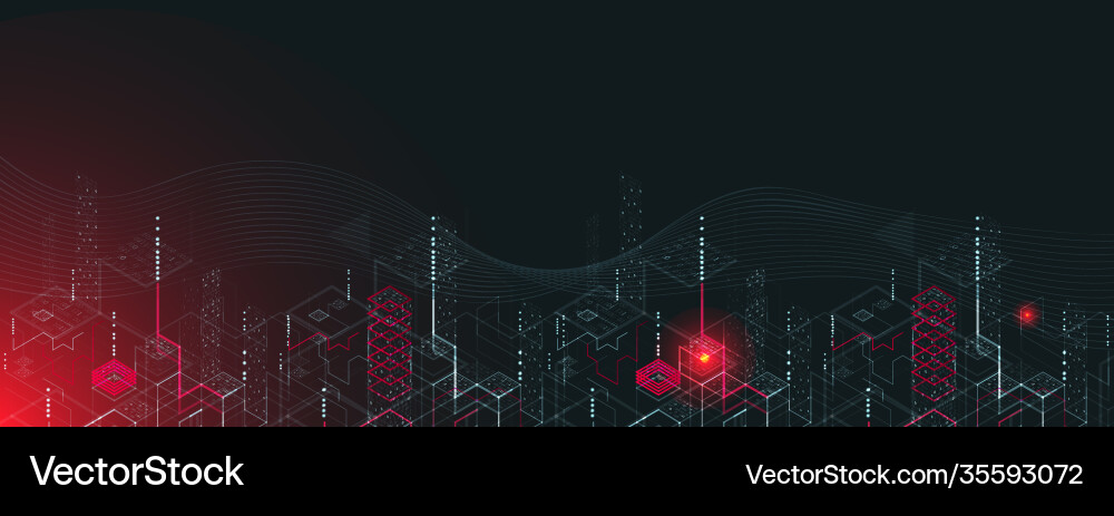 Binary Code Network Background vector image