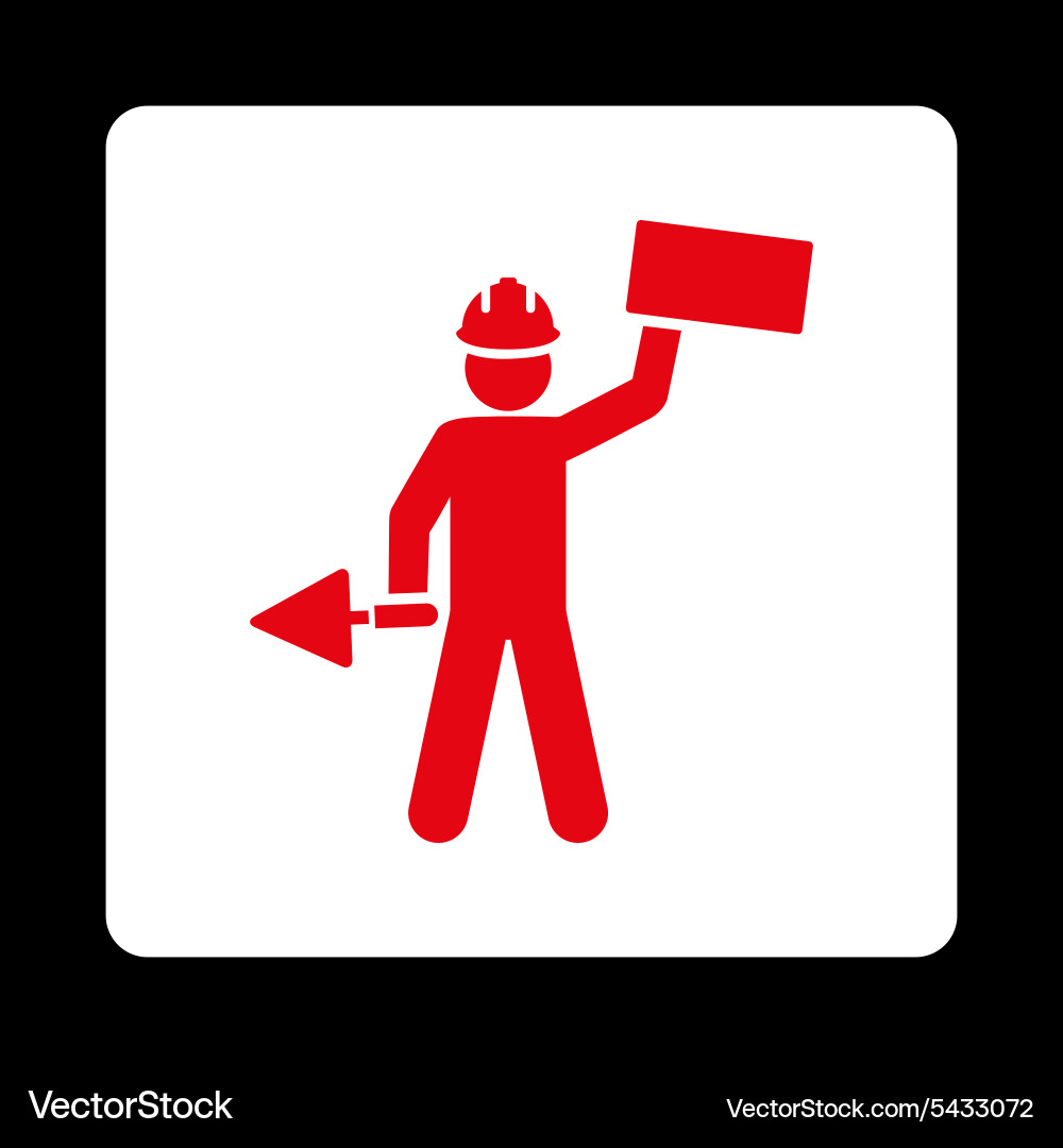 Builder icon from basic plain set Vector Image