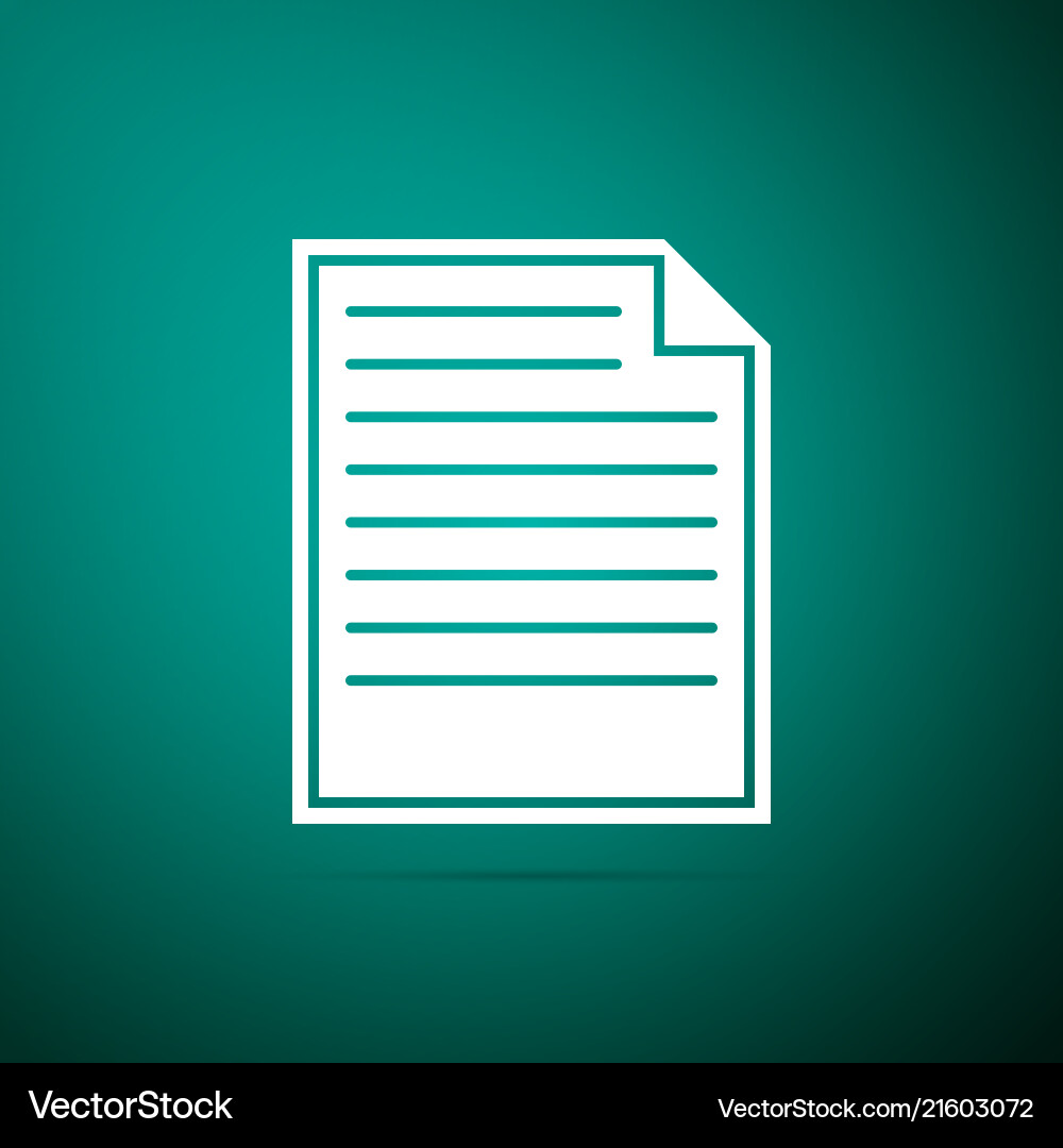 Document icon on green background checklist Vector Image