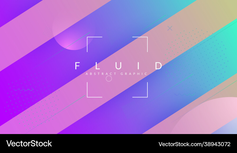 Dynamic shape tech landing page 3d gradient Dynamic shape tech landing page 3d gradient Vector Image