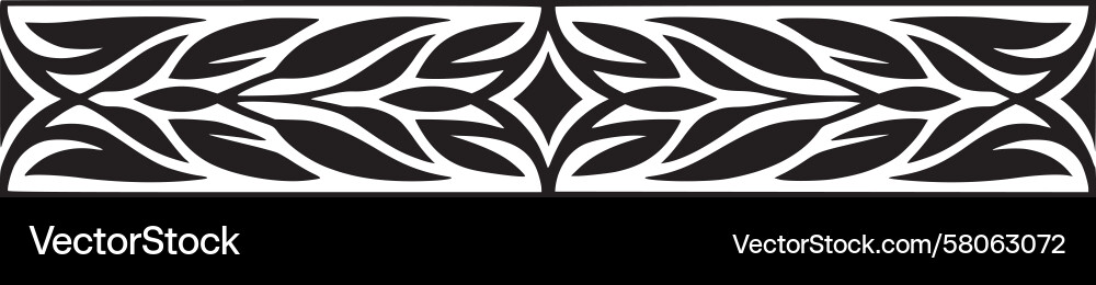 Elegant Leaf Border Pattern Vector Image