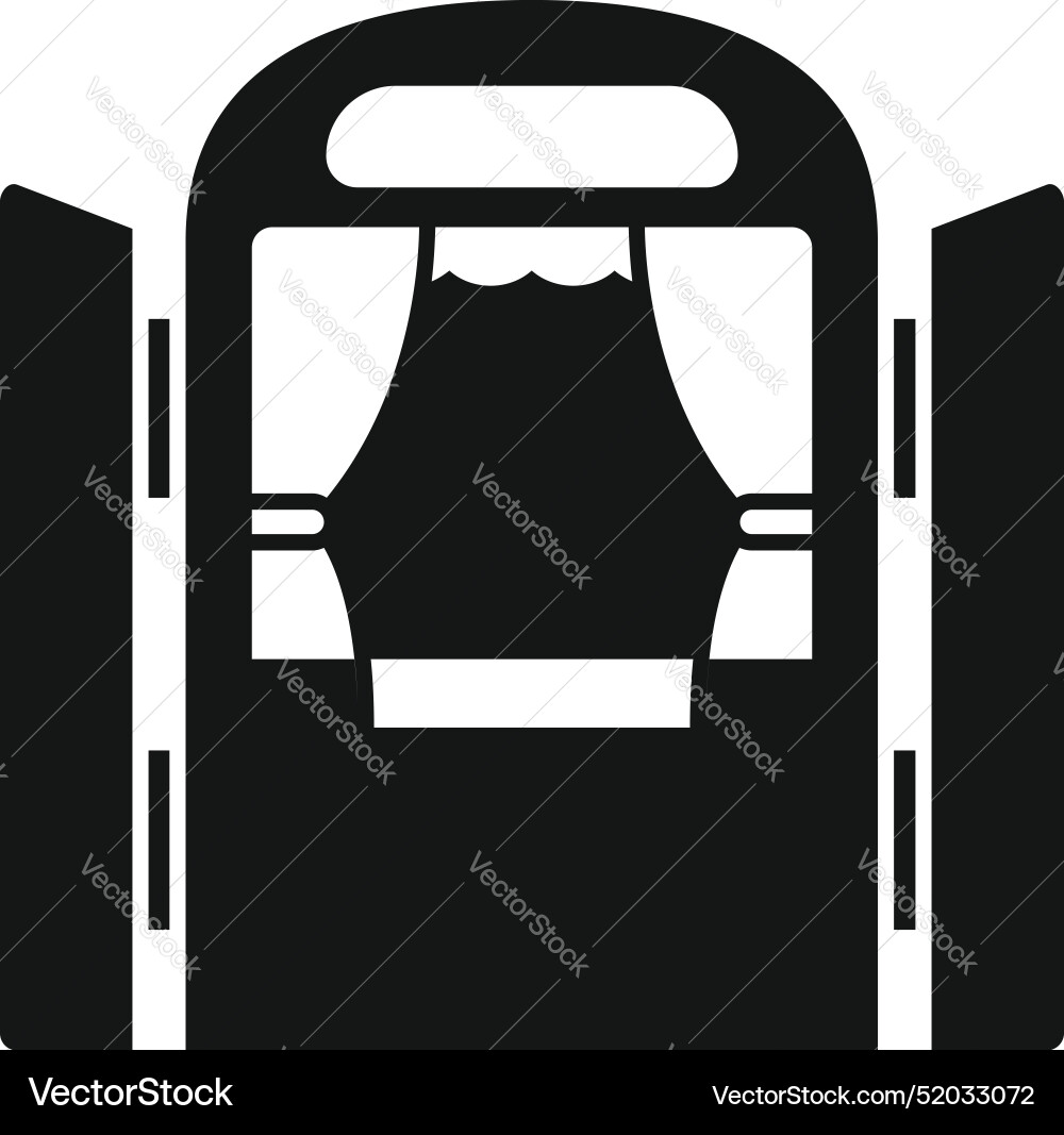 Empty stage with open curtain waiting for actors Vector Image