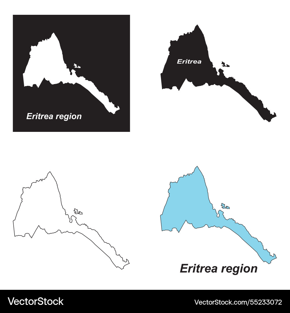 Eritrea region map design Eritrea region map design vector image