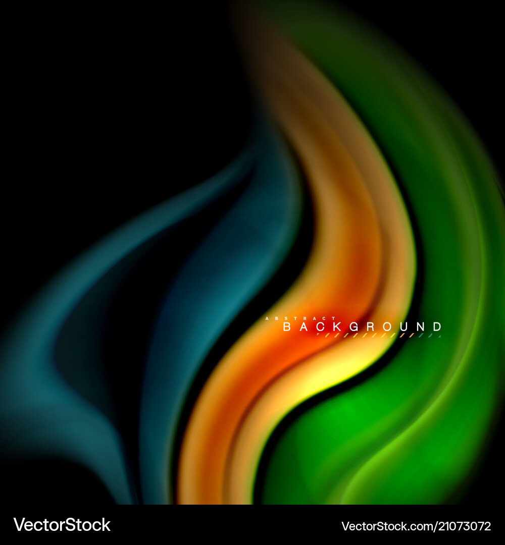 Fluid Color Wave Abstract Background Vector Image