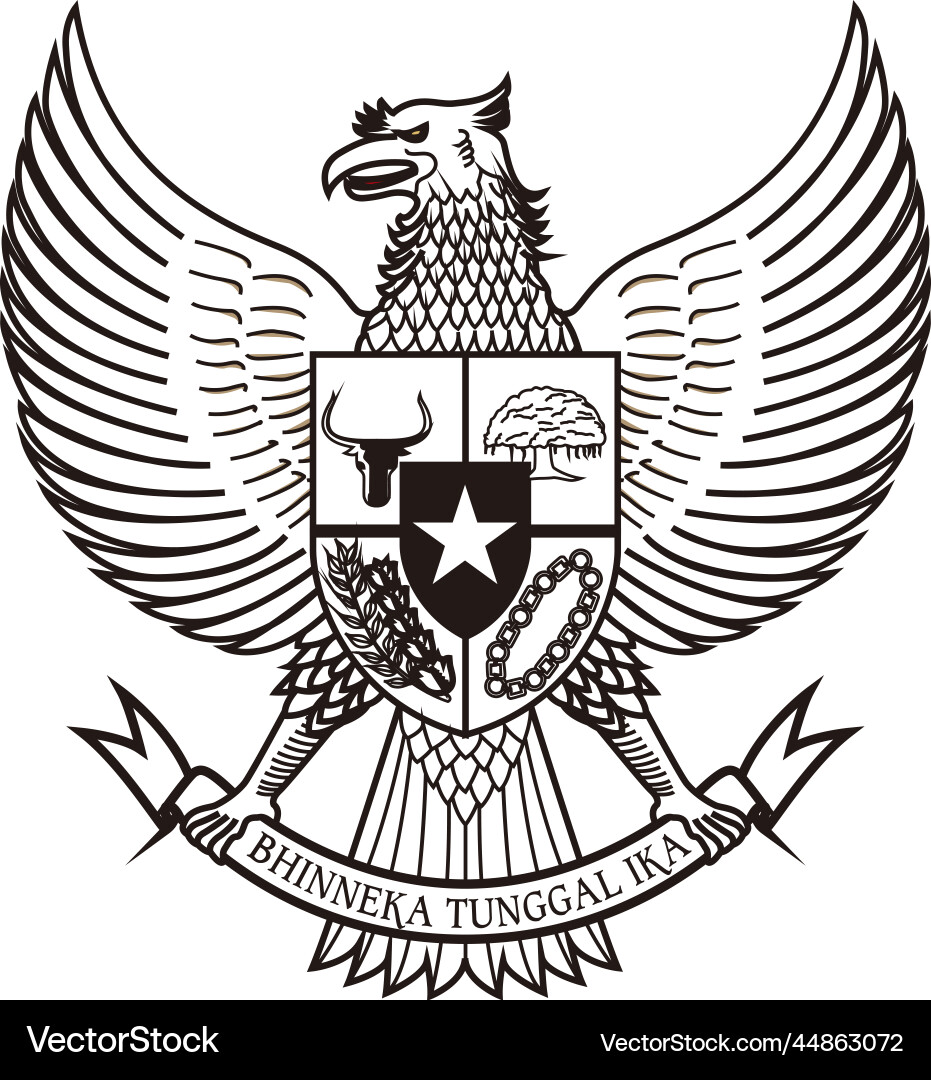 Garuda pancasila indonesia logo free vector image