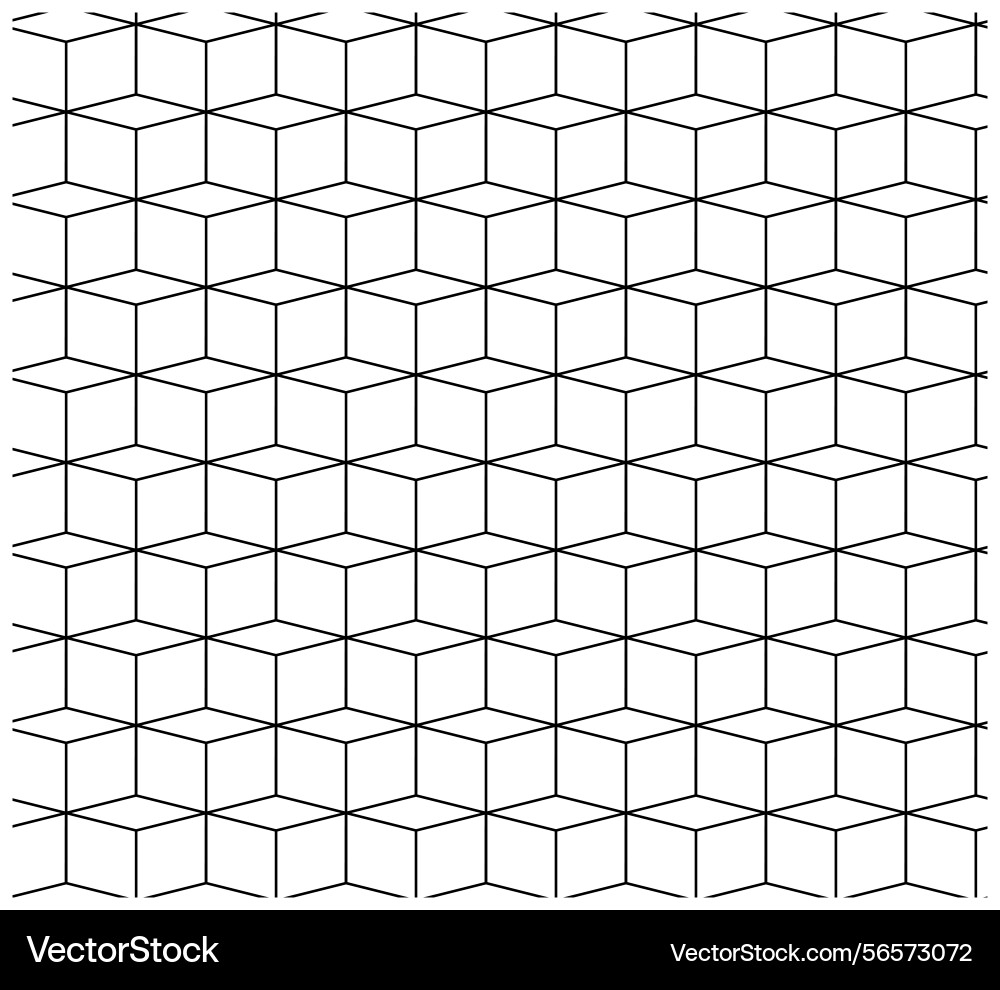 Geometric cubes pattern seamless background Vector Image