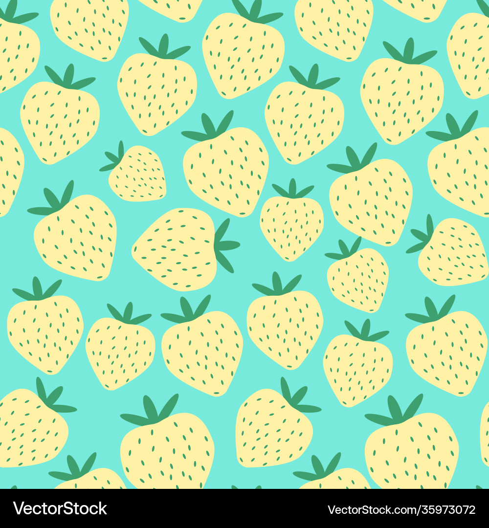 Minimalist strawberry pattern simple summer Vector Image