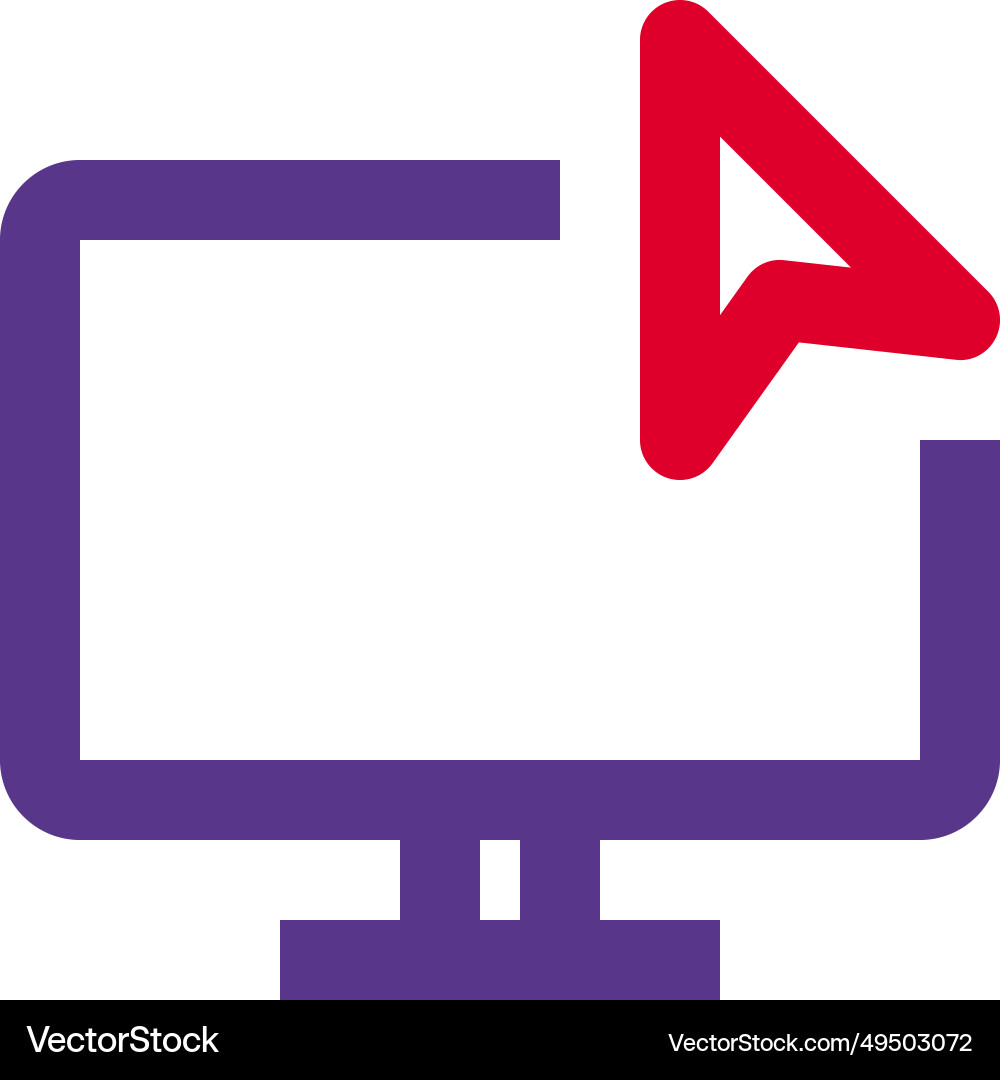 Monitor input controls the on-screen cursor vector image