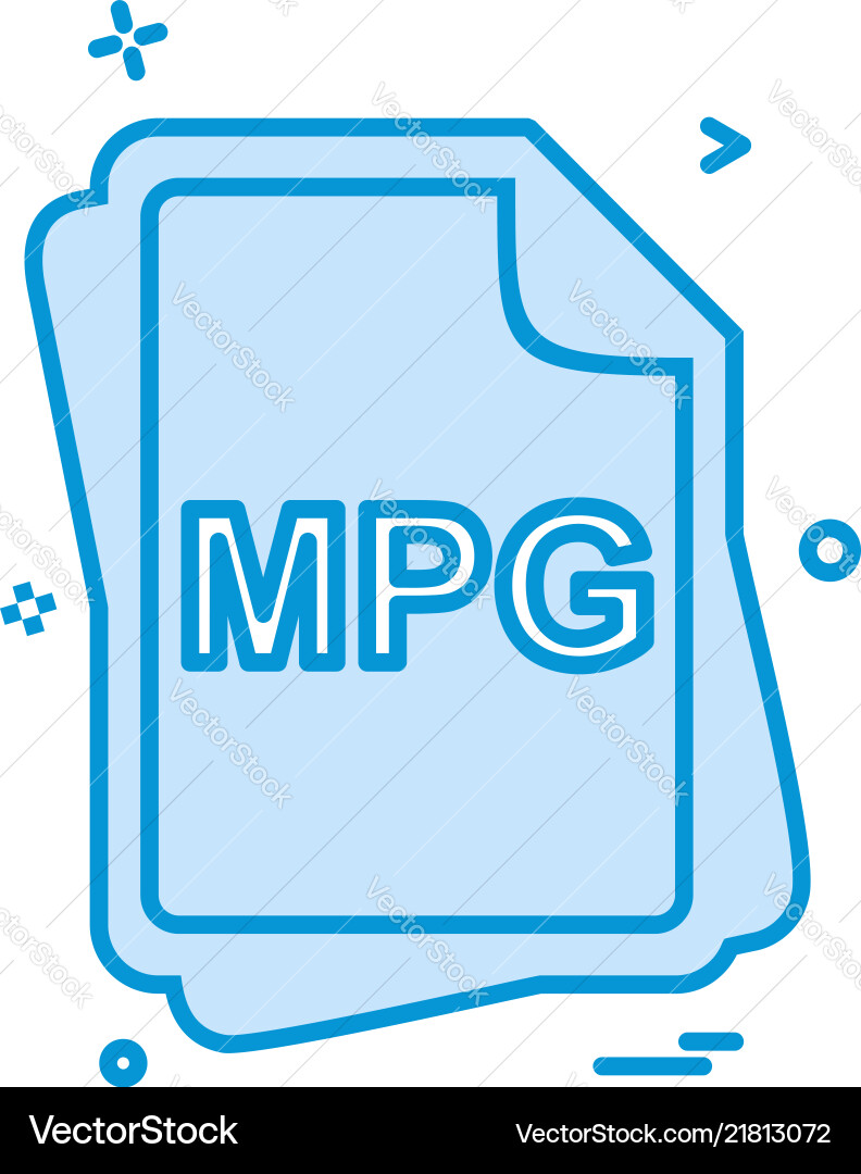Mpg file type icon design Mpg file type icon design vector image