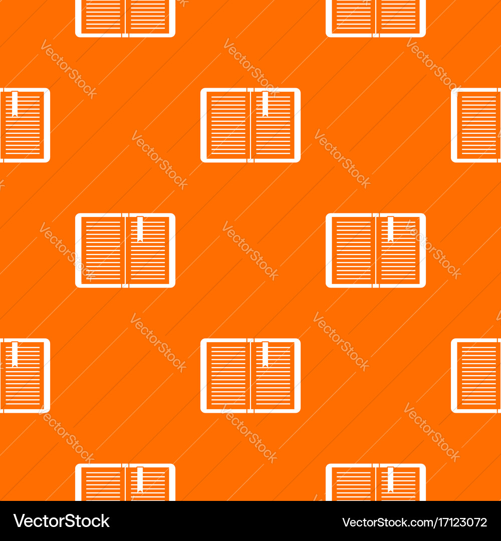 Open tutorial with bookmark pattern seamless vector image