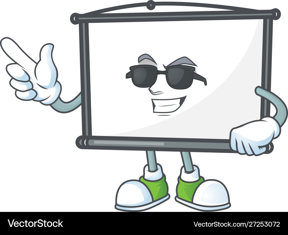 Super cool empty project screen mascot for display Super cool empty project screen mascot for display vector image