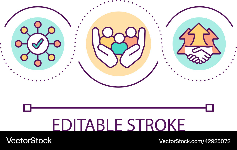 Support local communities loop concept icon Vector Image