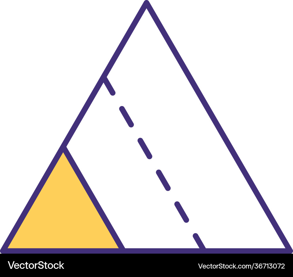 Triangle segments rgb color icon Triangle segments rgb color icon vector image
