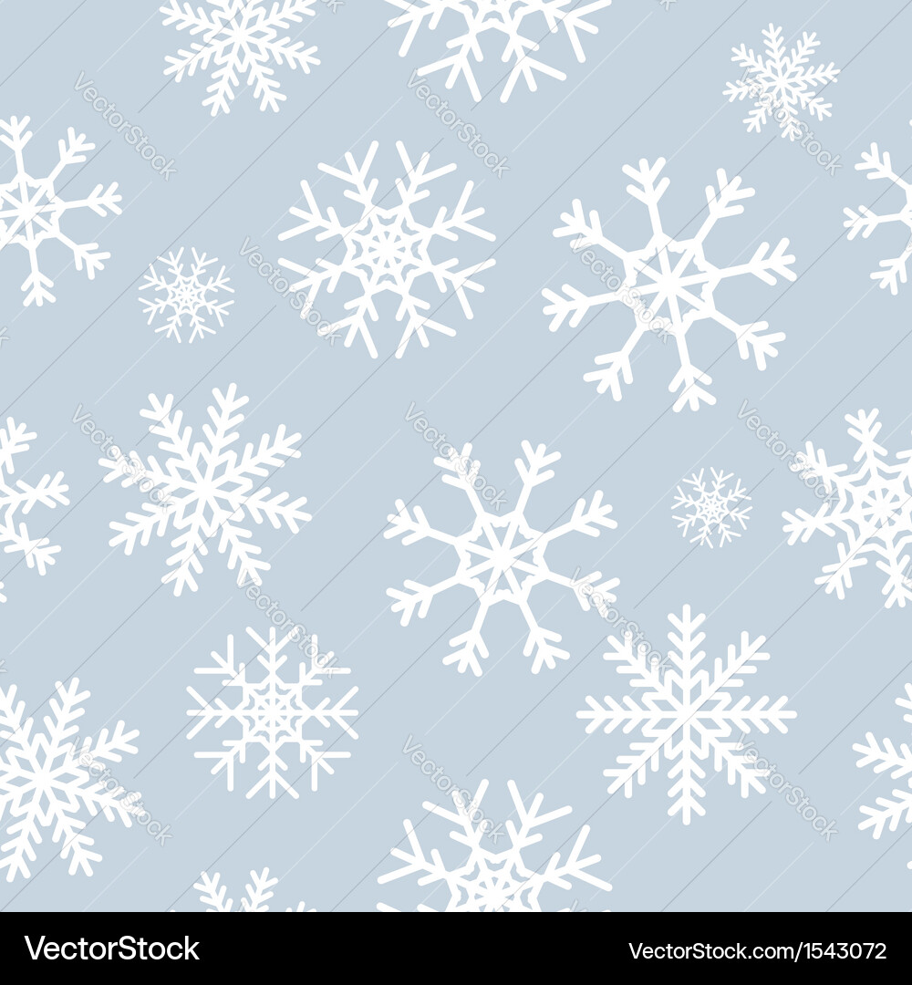 White Snowflake Pattern on Gray Background vector image
