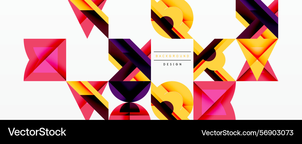 Abstract geometric shapes overlap creating vector image