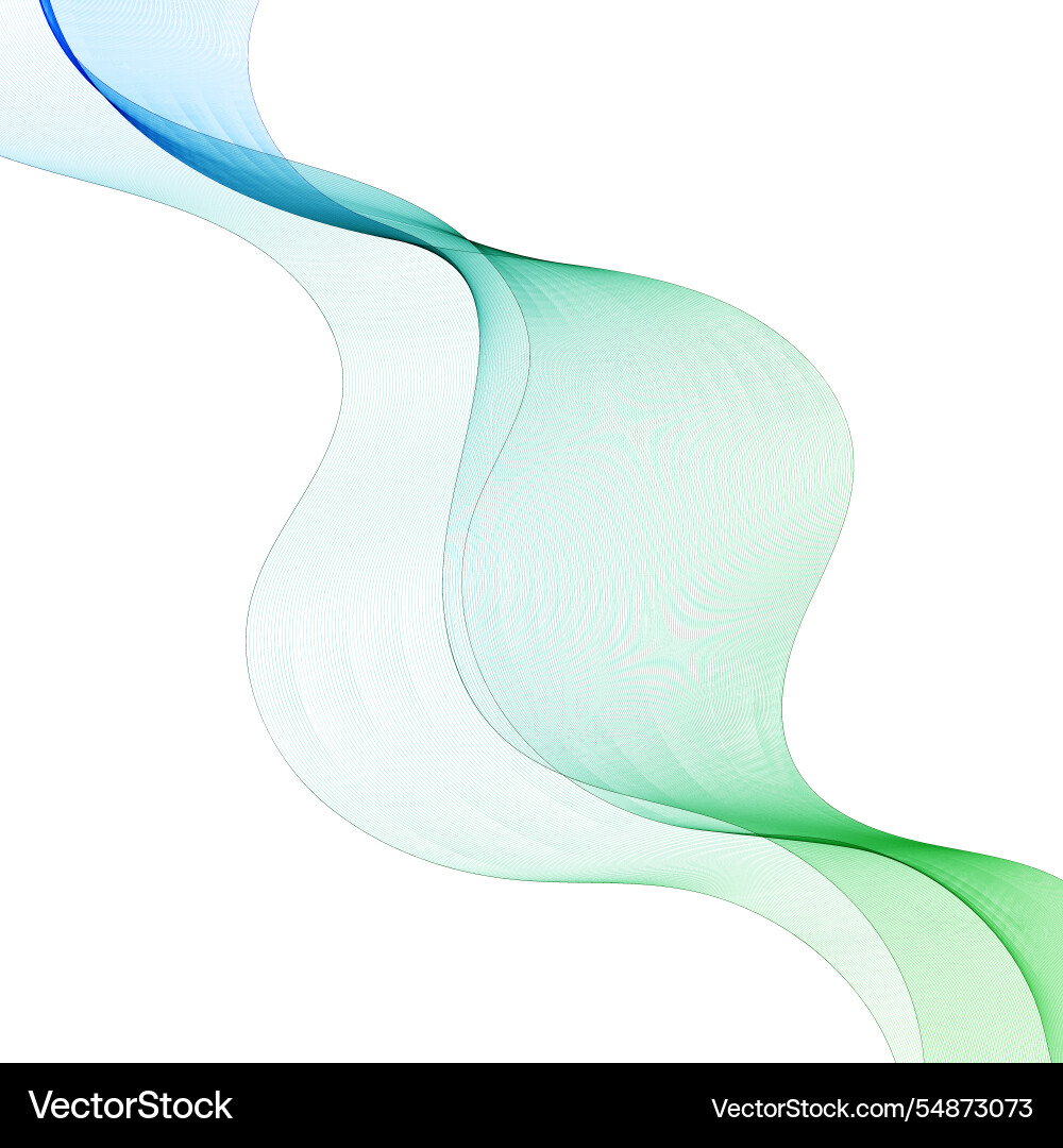 Abstract smooth color wave curve flow blue Vector Image
