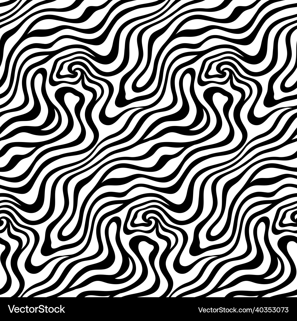 Abstract zebra wave black seamless pattern design Abstract zebra wave black seamless pattern design vector image