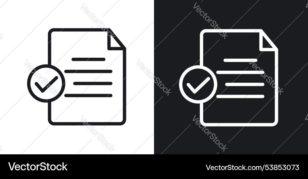 Accept document icon set Vector Image