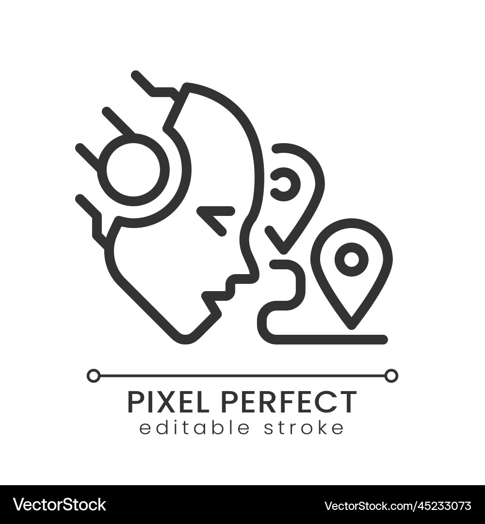 Ai guides pixel perfect linear icon Ai guides pixel perfect linear icon vector image