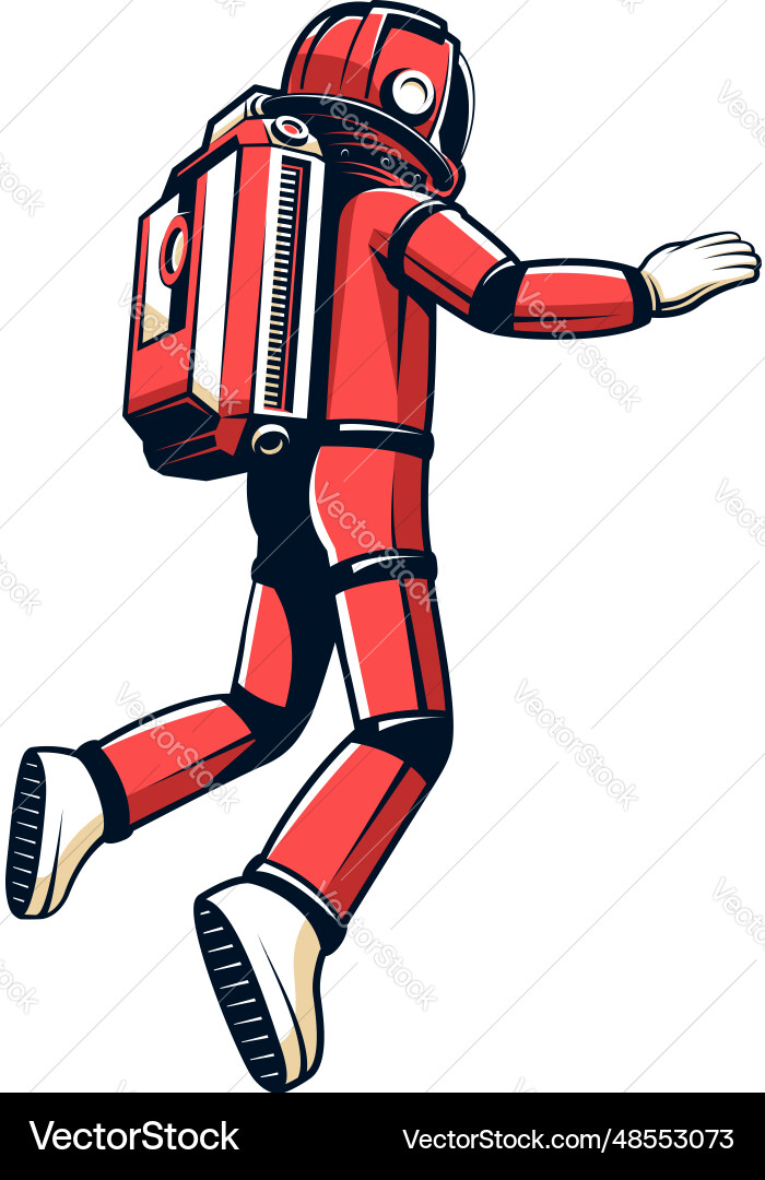 Astronaut in spacesuit is floating Astronaut in spacesuit is floating vector image