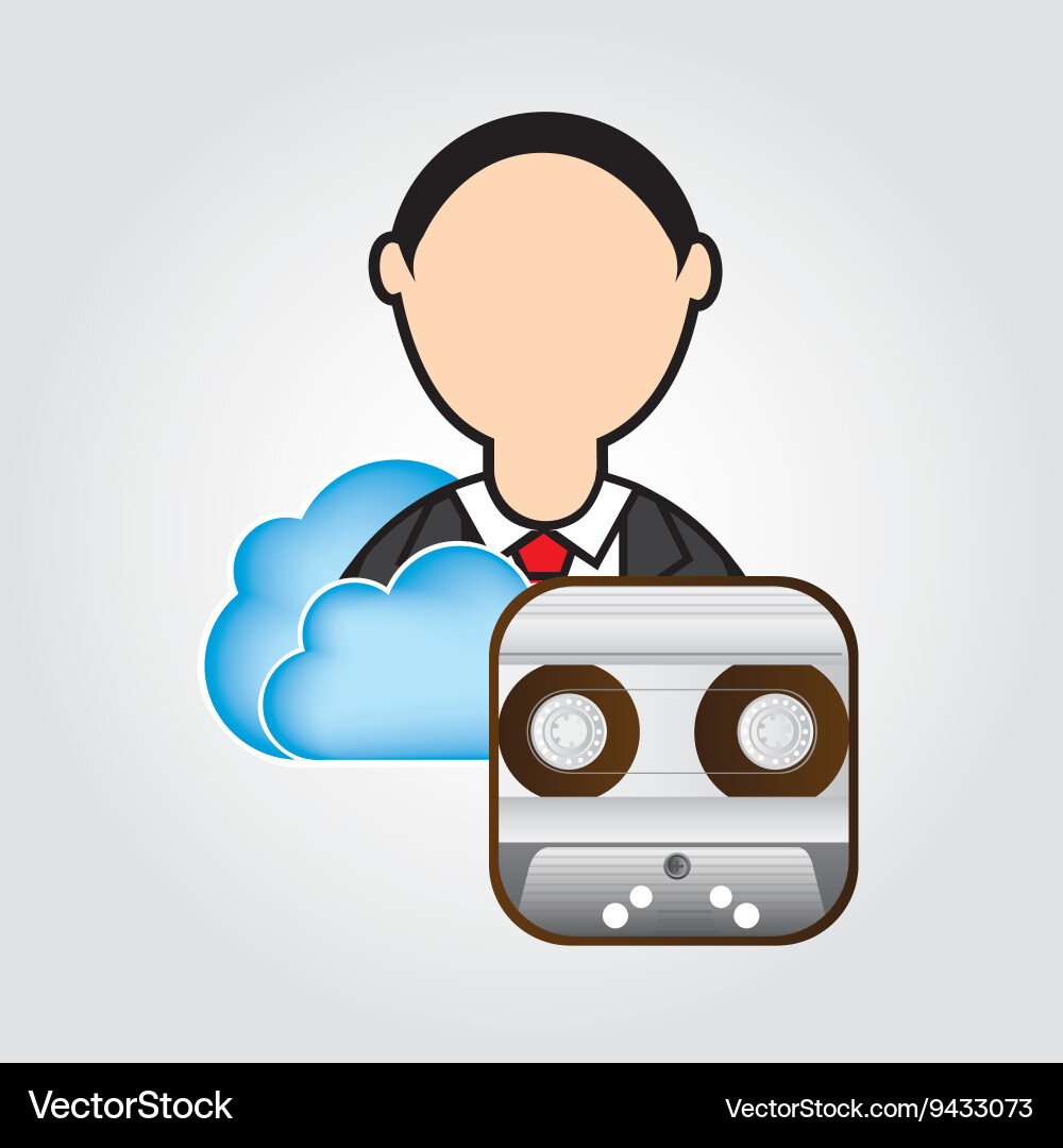Cloud computing design vector image