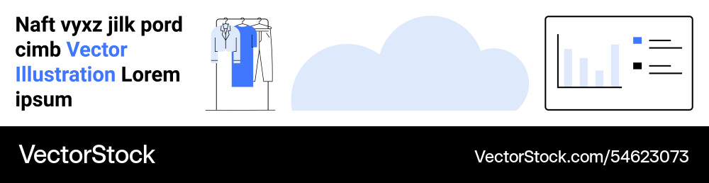 Cloud storage concept with data analytics Vector Image