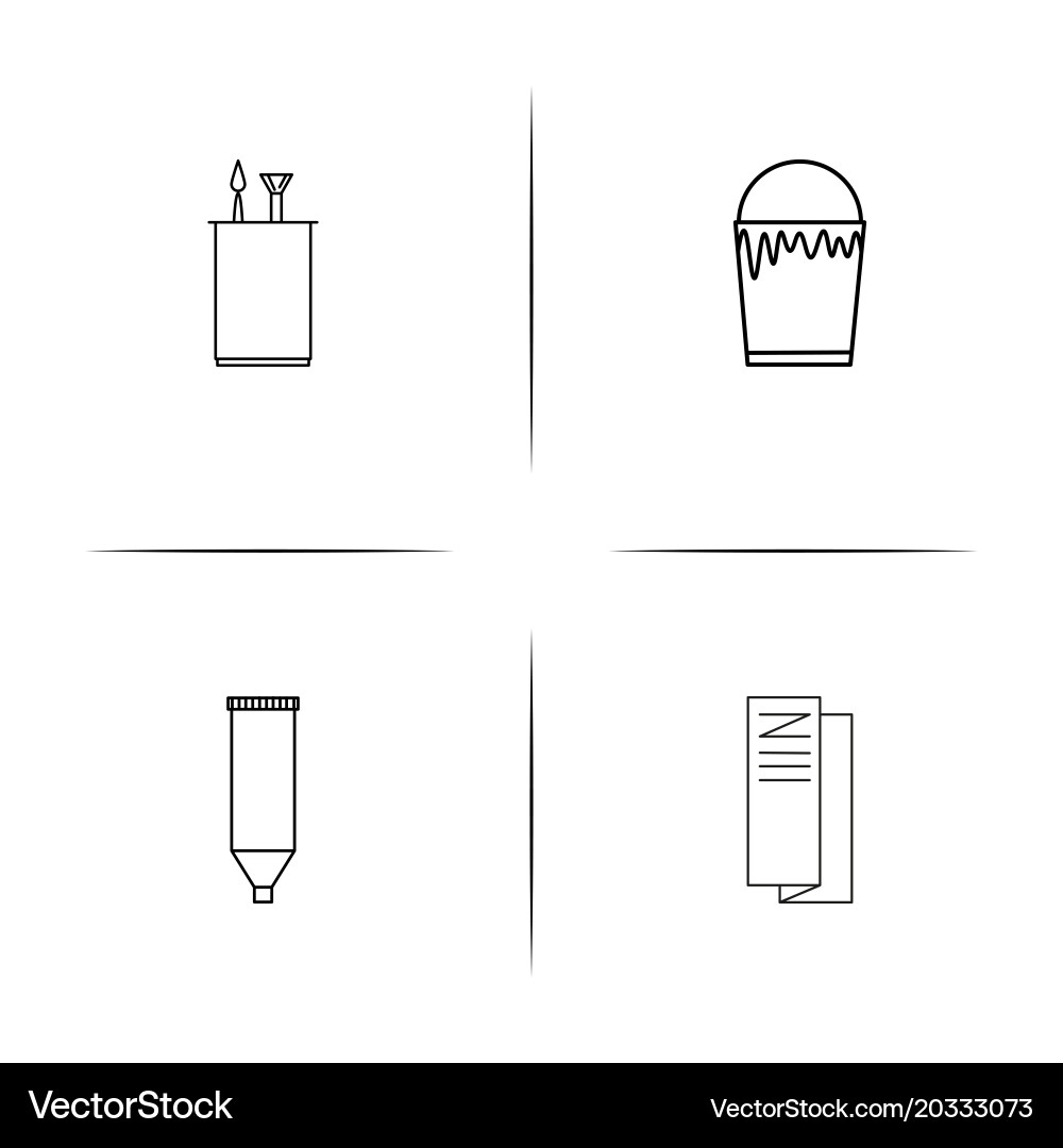 Creative process and design simple linear icon vector image