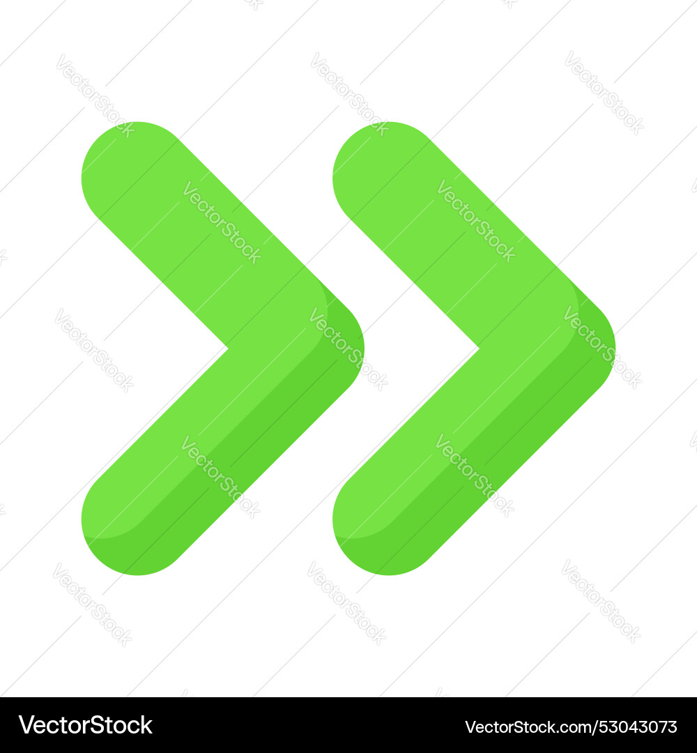 Forward button icon design fast media vector image