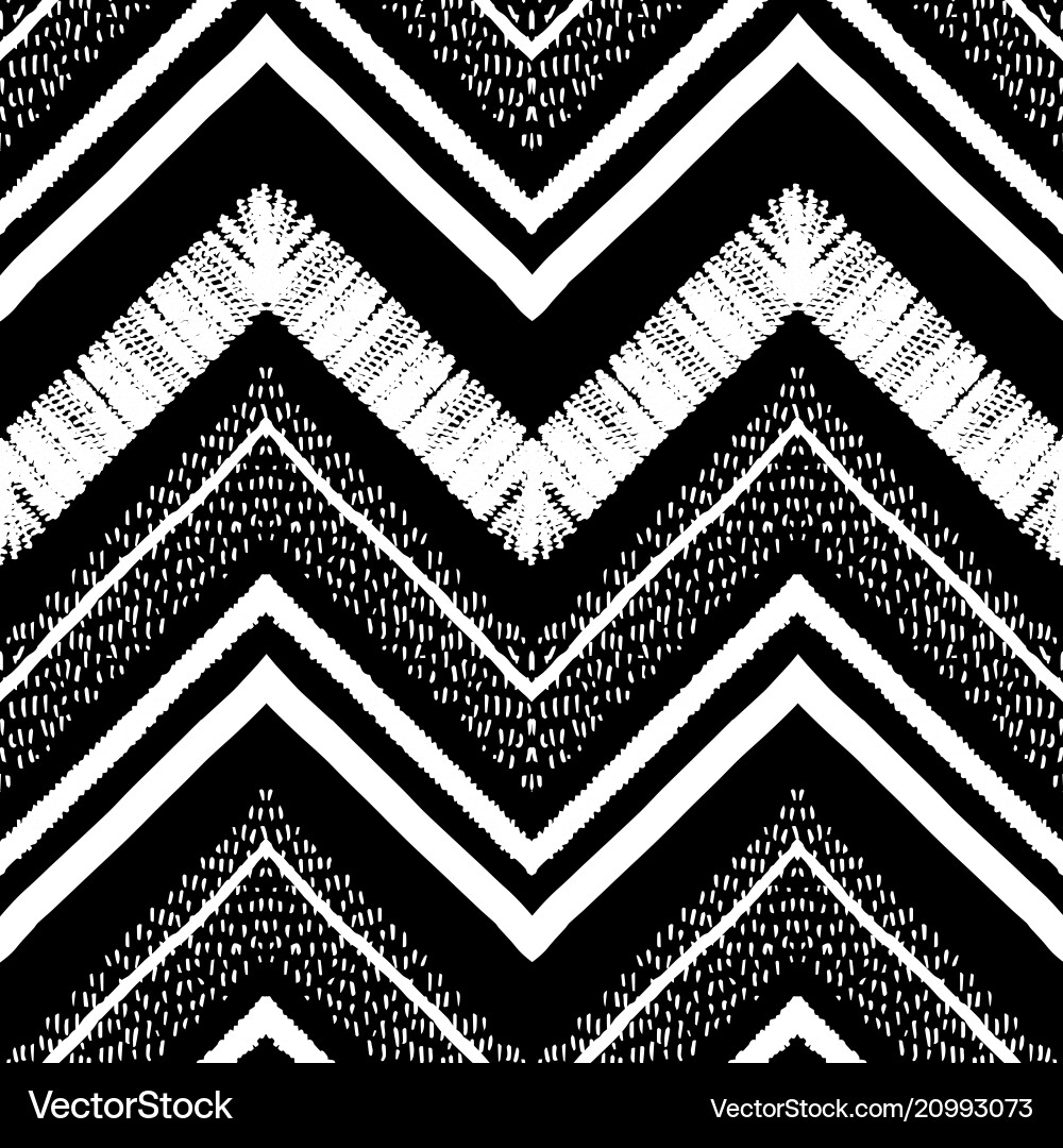 Hand drawn pattern zigzag and stripe line Hand drawn pattern zigzag and stripe line Vector Image