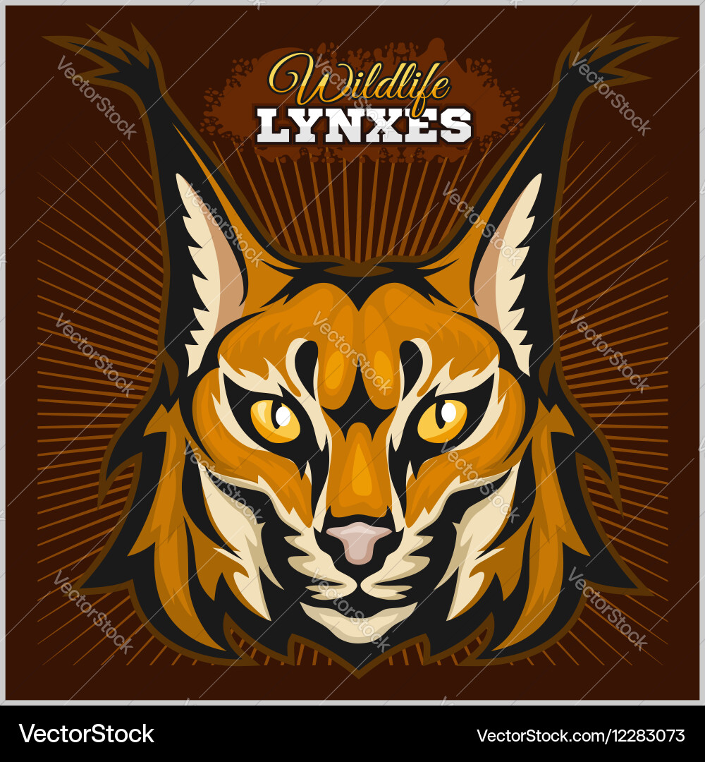Lynx Head Logo - Wild Predator Vector Image