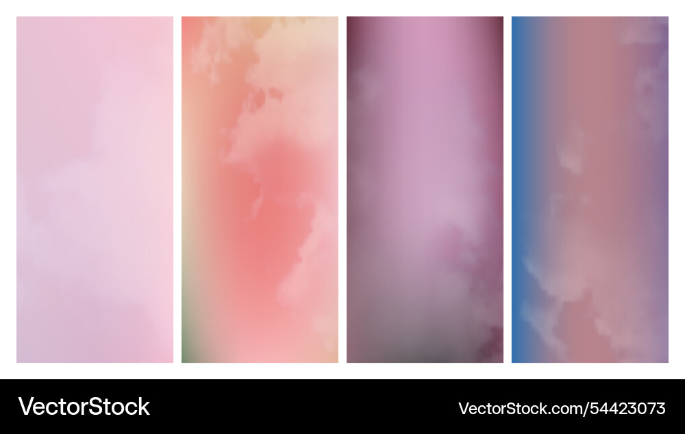 Modern colorful gradient background with clouds Modern colorful gradient background with clouds vector image