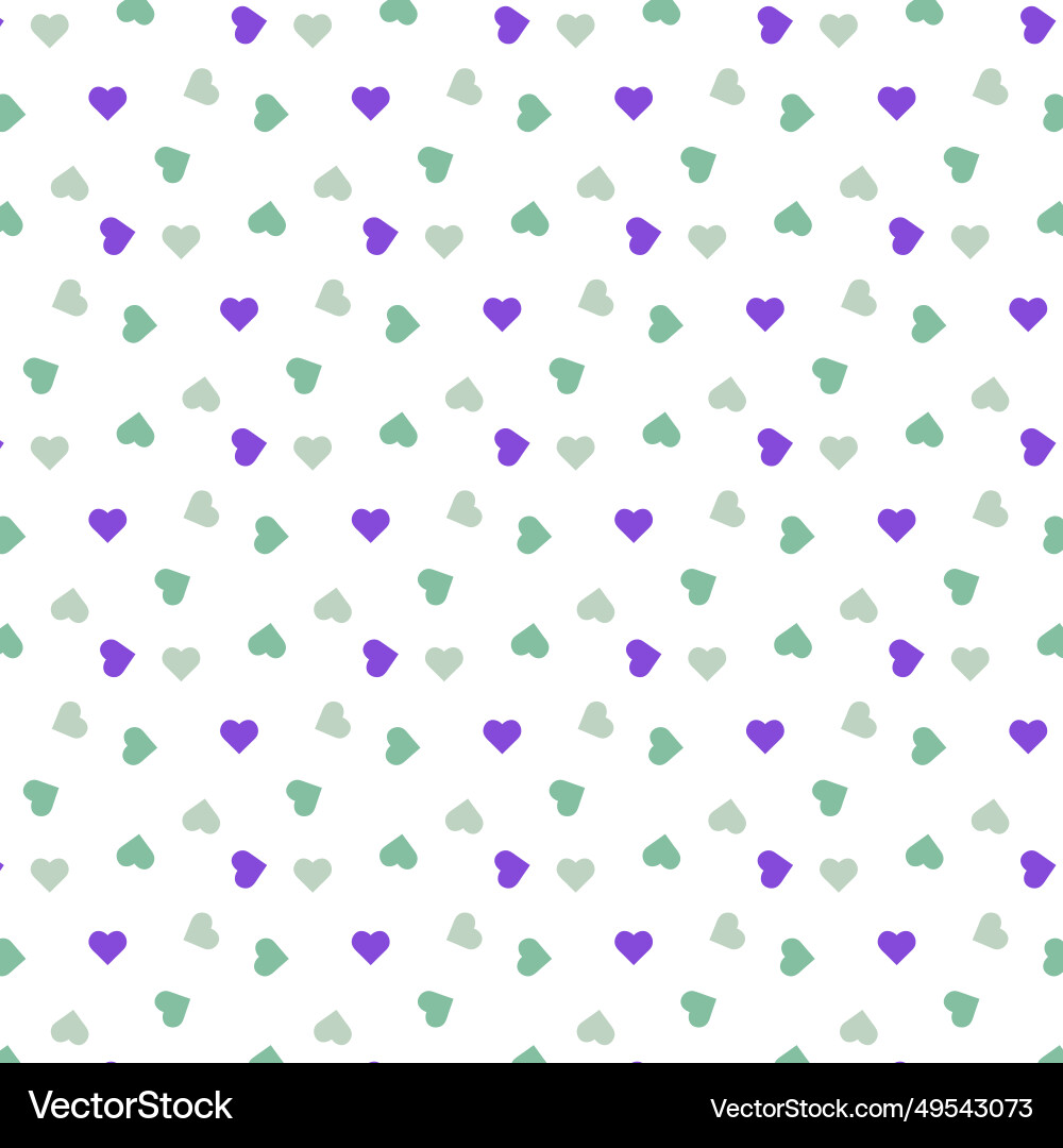 Seamless pattern of color hearts on a transparent Seamless pattern of color hearts on a transparent Vector Image