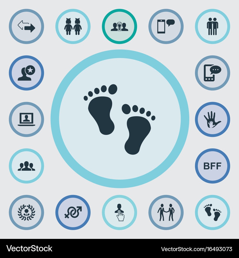 Set of simple icons element Vector Image