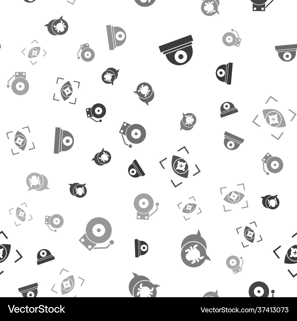Set security camera system bug eye scan Set security camera system bug eye scan vector image
