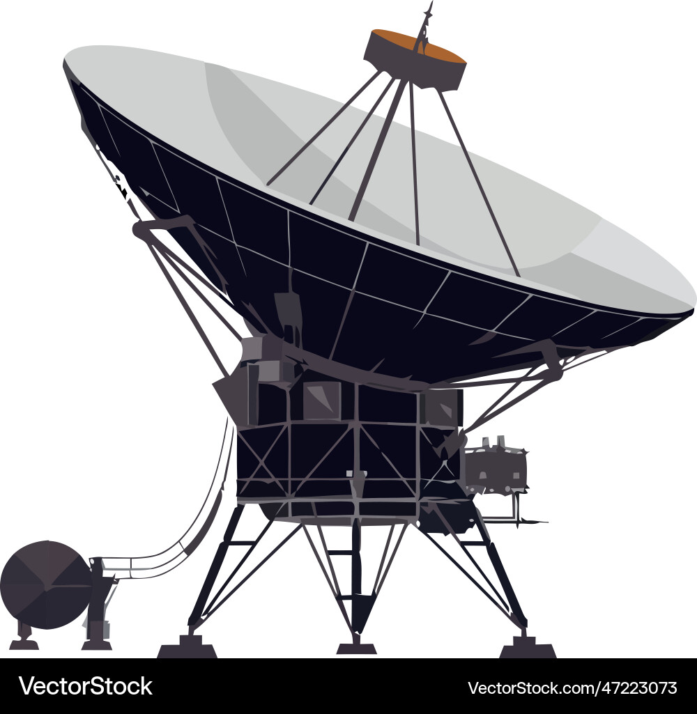 Wireless technology broadcasts data from orbiting Wireless technology broadcasts data from orbiting vector image