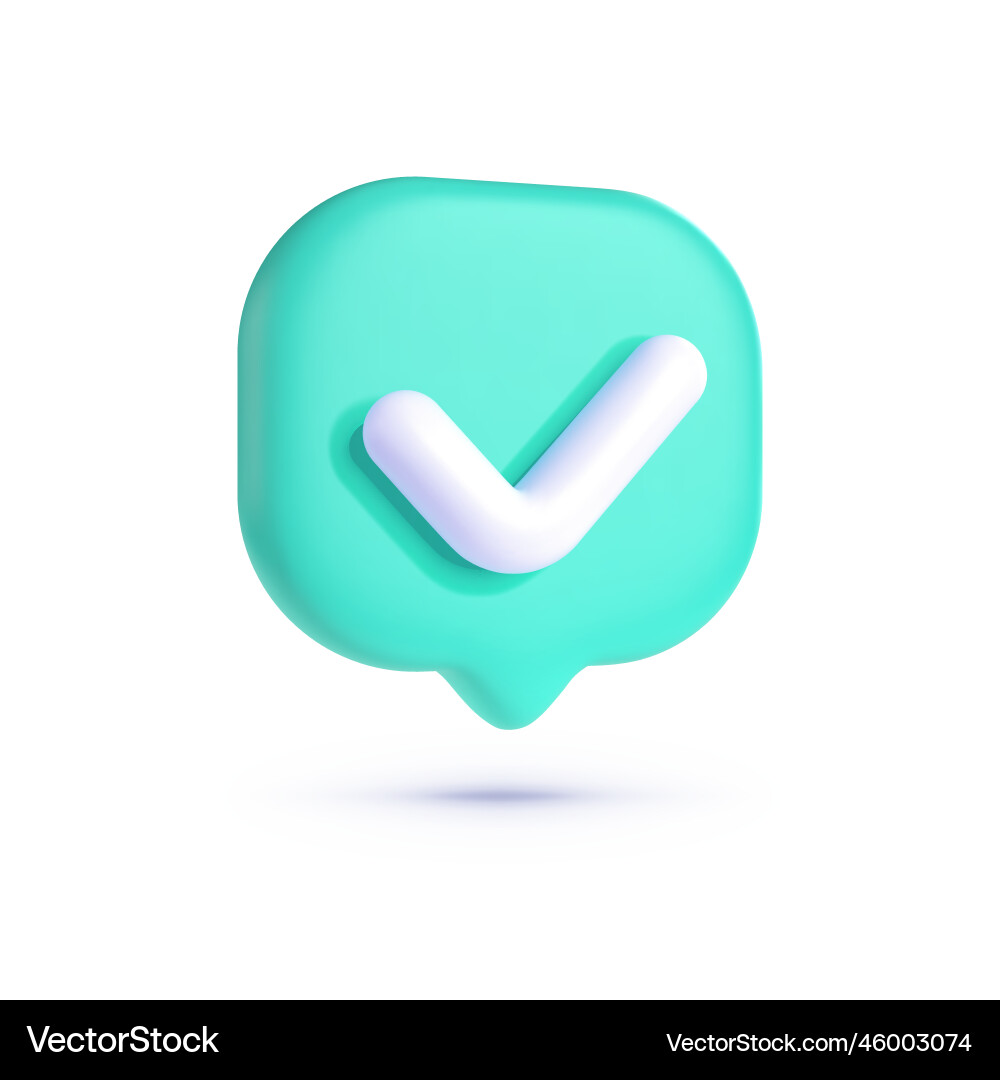 3d check mark for web background design 3d check mark for web background design vector image
