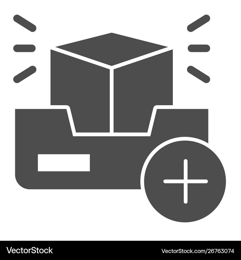 3d project solid icon add modelling 3d project solid icon add modelling vector image