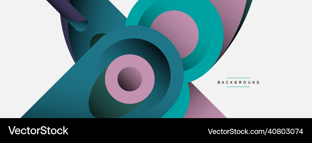 Abstract background minimal geometric circles Vector Image
