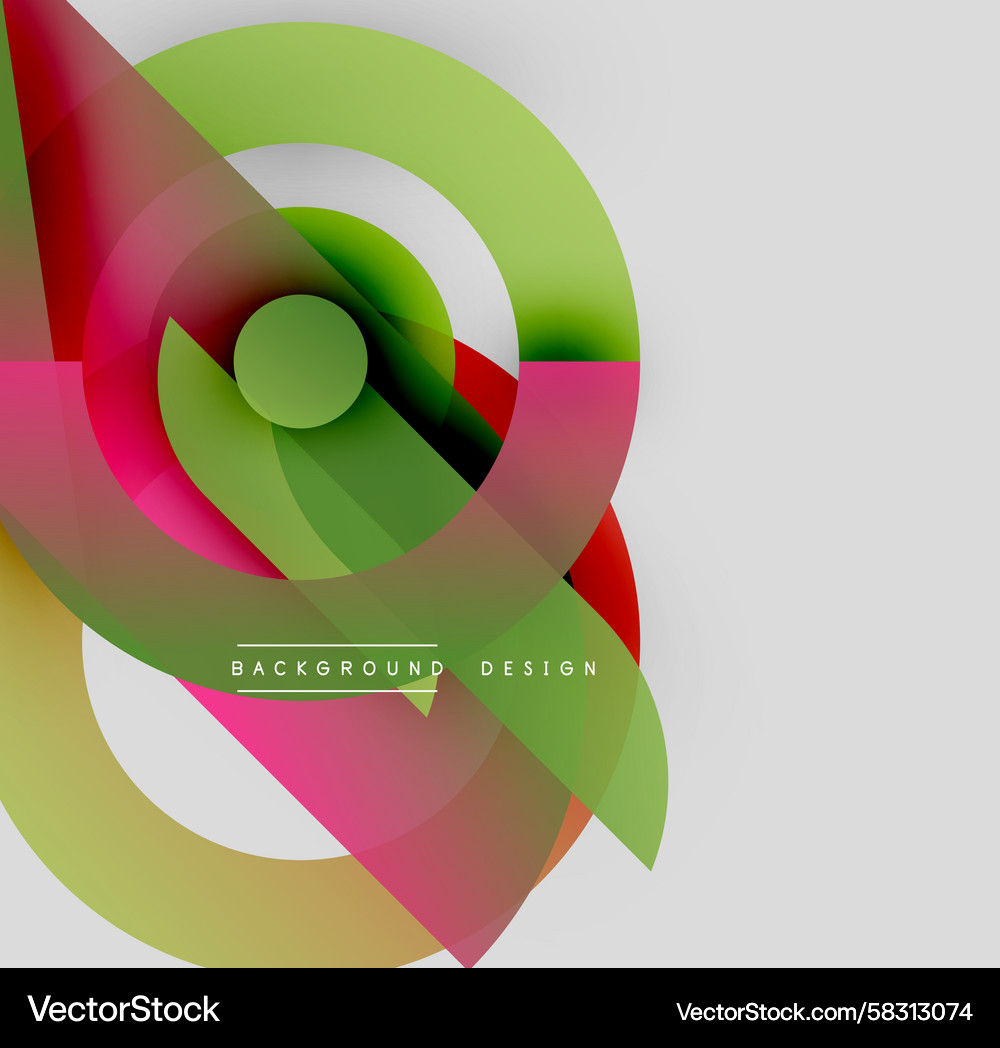 Abstract colorful design overlapping circles Vector Image