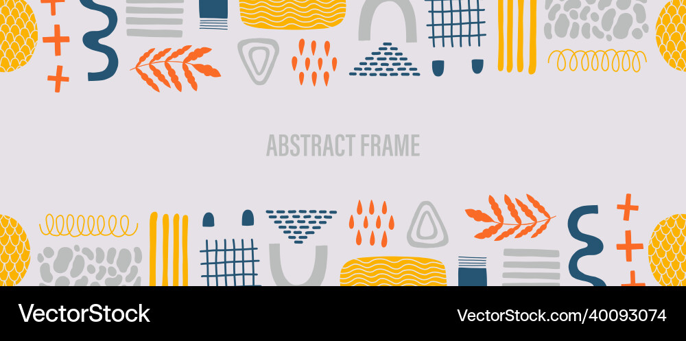 Abstract frame shape designtemplate flat element Vector Image